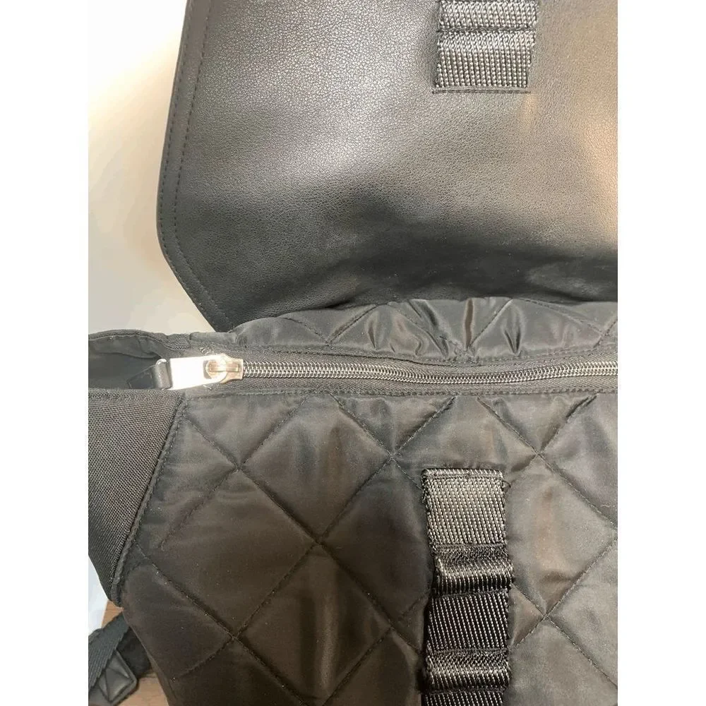 Quilted Black Baby Backpack - Unbranded